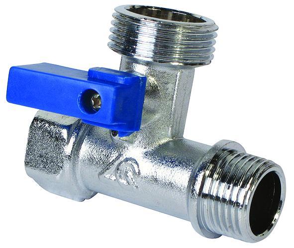 AQUALINK Кран шаровый 3-х прох. 1/2"х3/4"х1/2" (10/100)